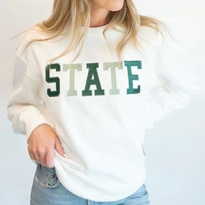 Official Gameday Apparel Michigan State Embroidered Crewneck